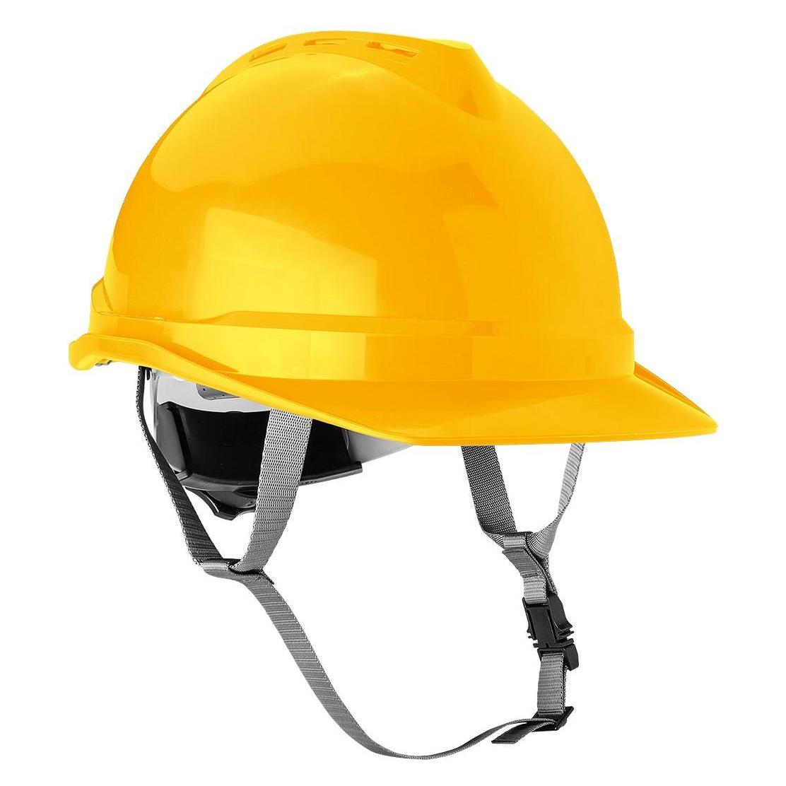 Neo Industriehelm mit Kinnriemen, gelb (52 - 64 cm) (TOP-97-220)