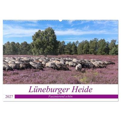 Lüneburger Heide - Faszinierend schön (Wandkalender 2027 DIN A2 quer), CALVENDO Monatskalender