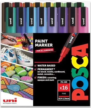 Posca Marker UNI PC-3M 16er Set