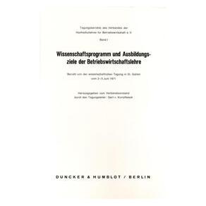 Duncker Wissenschaftsprogramm und Ausbildungszi (Deutsch, Gert von Kortzfleisch) (55343282)