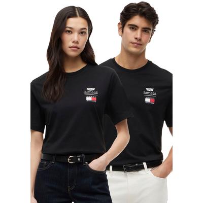 T-Shirt TOMMY HILFIGER "TH x Cadillac FOrmula 1 Team LOGO", Damen, Gr. XXL, schwarz, Jersey, Obermaterial: 100% Baumwolle, regular fit normal, Rundhals, Shirts T-Shirt, Unisex Special Collection Formula1