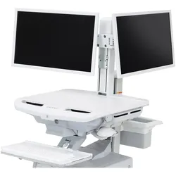 Ergotron Styleview Dual Monitor Kit (Tisch, 24", 5.40 kg), Monitor Halterung, Weiss