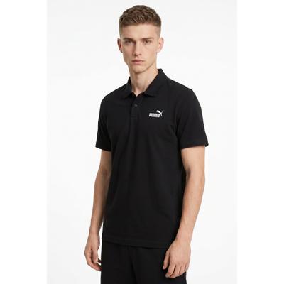 Poloshirt PUMA "ESS NO 1 LOGO PIQUE POLO", Herren, Gr. L, schwarz (puma schwarz), Piqué, Obermaterial: 96% Baumwolle, 4% Elasthan, unifarben, regular fit normal, Shirts, Regular Fit, Kurzarm, gerippter Kragen