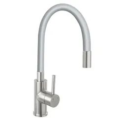 Novaservis Spülbeckenarmatur mit Silikonauslauf grau/edelstahl 70710,4S