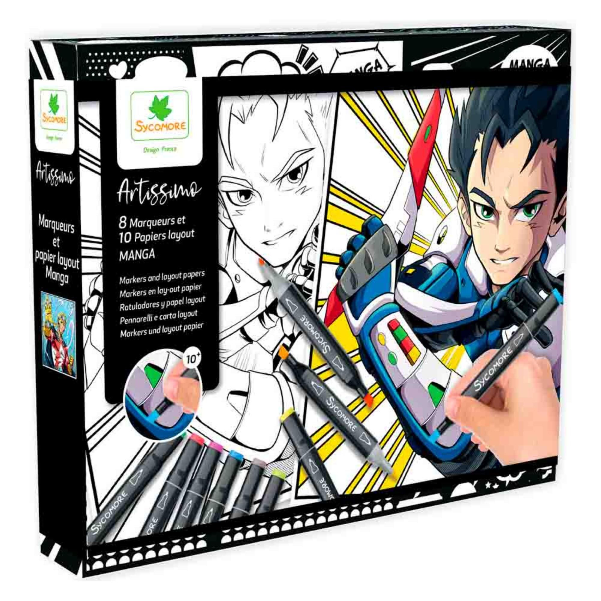 Sycomore Manga Gm Layout Et Marqueurs Manga Garcon (Fr-De-It) (CREA047)