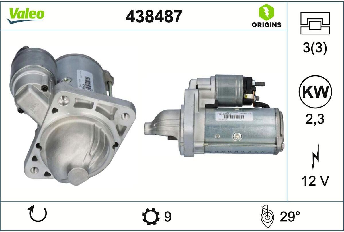 Starter VALEO ORIGINS NEW VALEO 438487