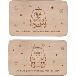 Schneidebrett MUTMACHER (BHT 22x14x1 cm) - BHT 22x14x1 cm