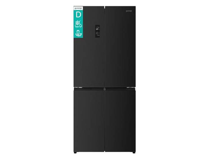 Gorenje NRM819D61BX Cross Door, 460L, CrispZone mit Feuchteregler, Frischbox mit Multifunktion, Eisbox, Fastfreeze, NoFrost, Inverter-Kompressor,BxHxT: 79,4×190×65 cm, Matt Schwarz