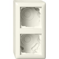 Aufputzgehäuse 2-fach mit Rahmen Standard 55 creme, Retail
