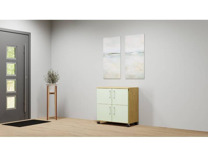 Container nach Maß - Rollcontainer mit vielen Optionen Eiche Natur geölt