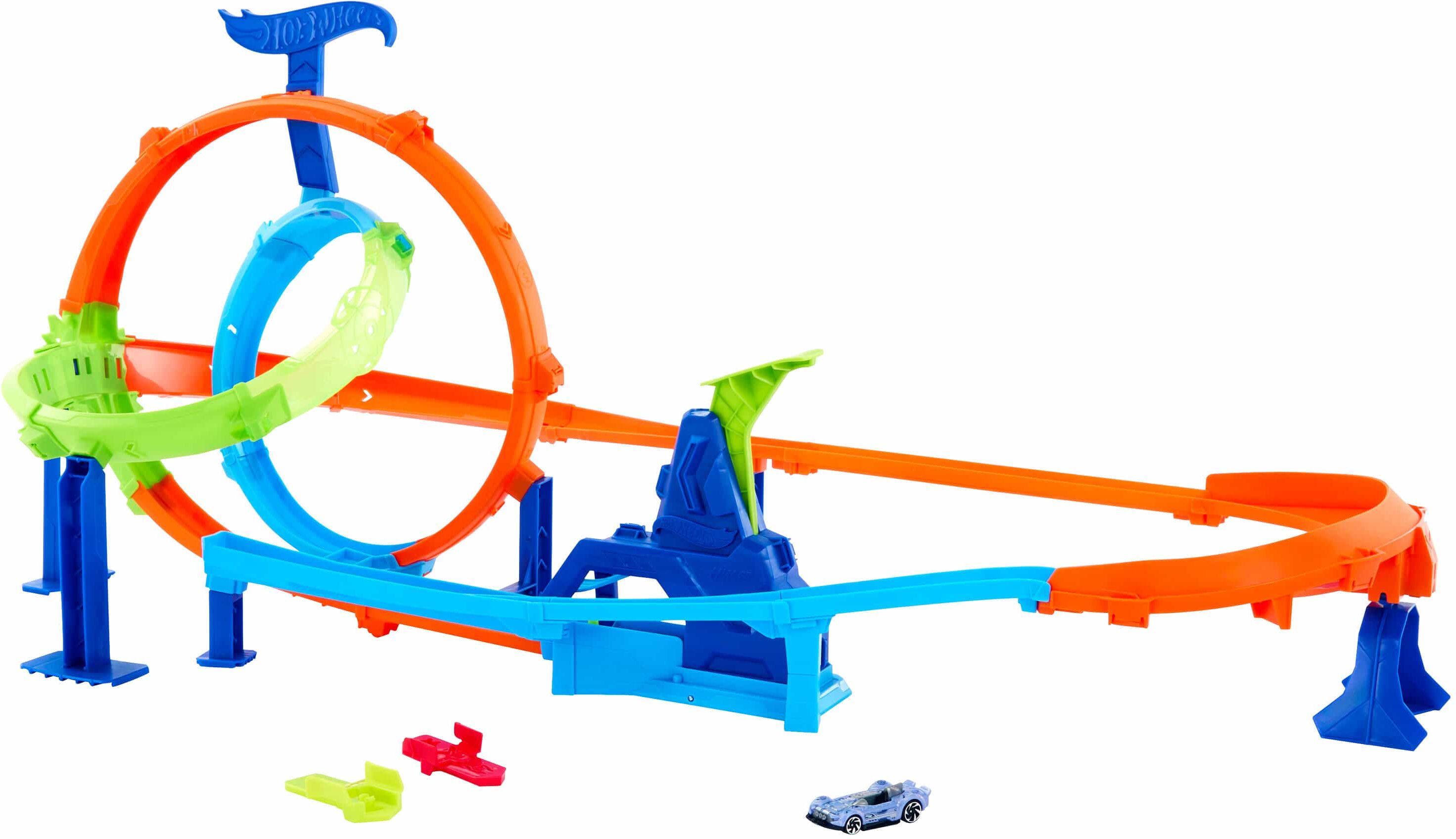 Hot Wheels Stunt Track Engineering Masterclass Rapid Launch And Crash Deluxe Playset for Kids - Ages 6 and Up - Mattel