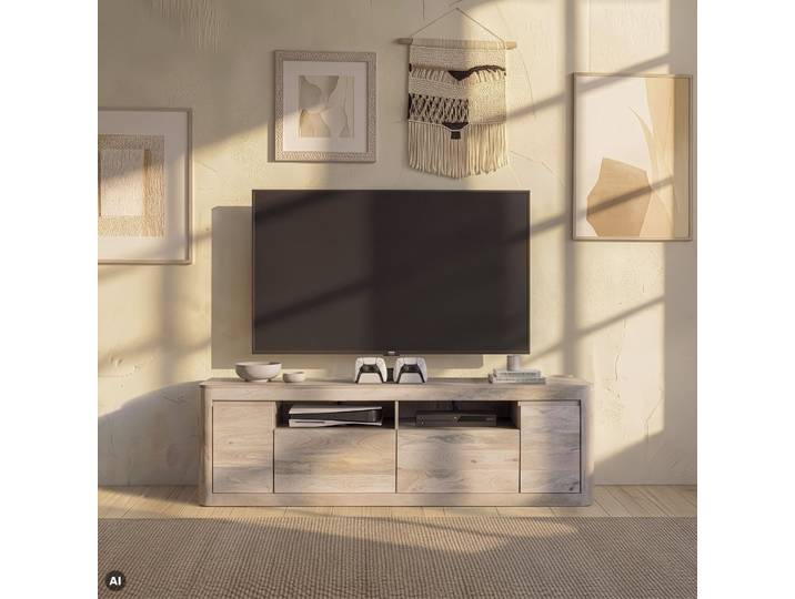 TV-Board Mango 178x40x58 weiß lackiert TORONTO #321