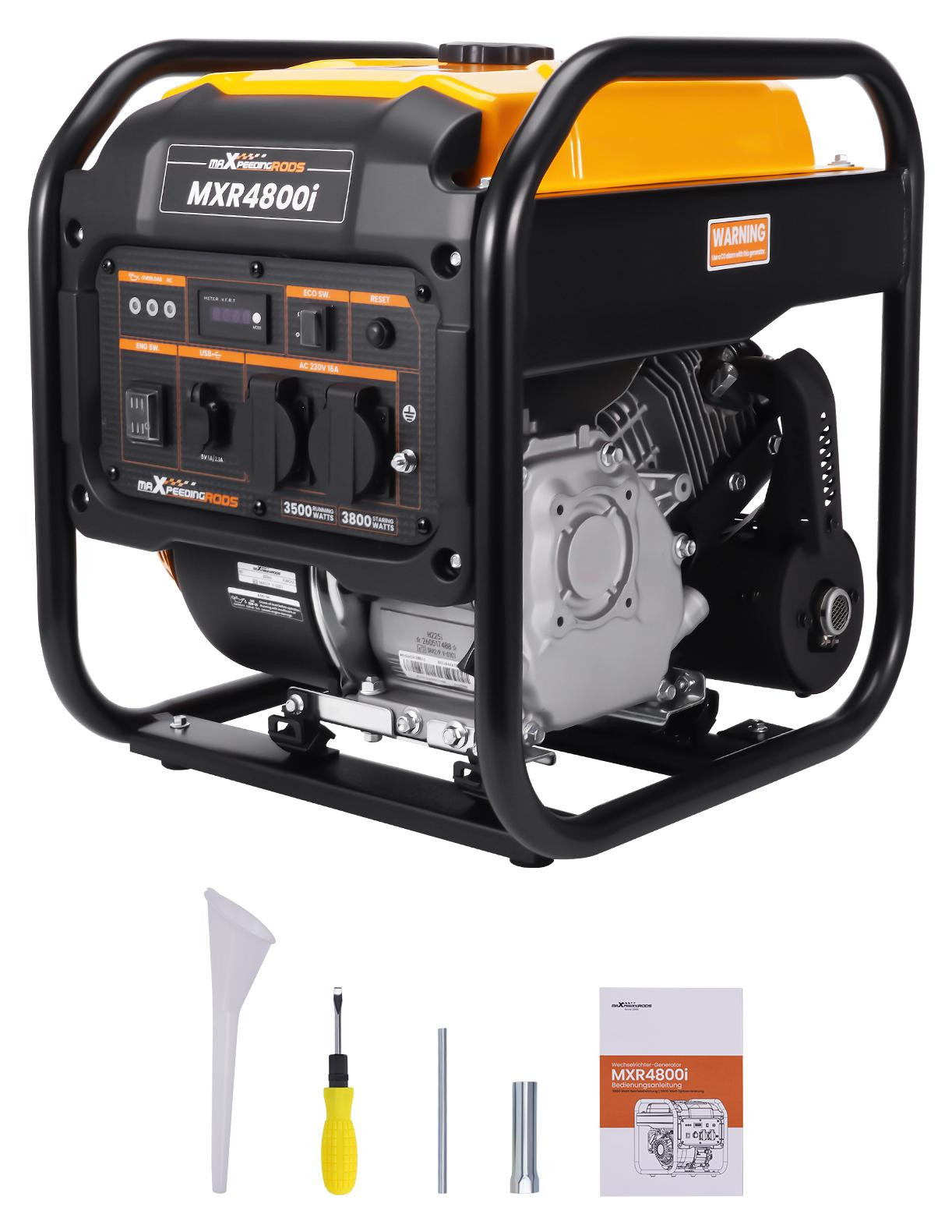 maXpeedingrods 3800W Benzine Inverter Generator Draagbaar Noodstroomaggregaat