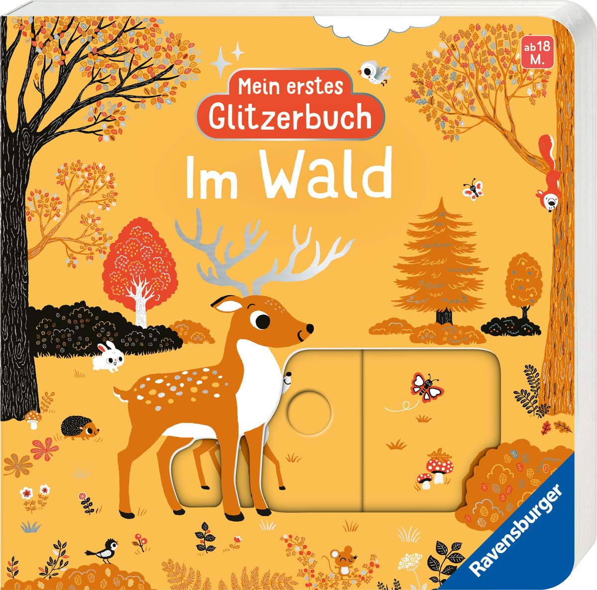 Emiri Hayashi - Mein erstes Glitzerbuch: Im Wald - Pappbilderbuch mit Schiebe-Elementen und Silberfolie zum Fühlen - Für Kinder ab 18 Monate - Preis vom 09.10.2026 07:28:09 h
