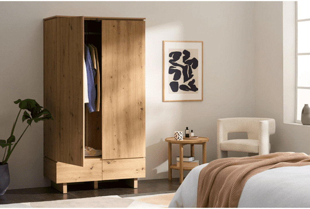 Alpen Home Salman Manufactured Wood Wardrobe Matte Black 185"H x 99"W x 55"D