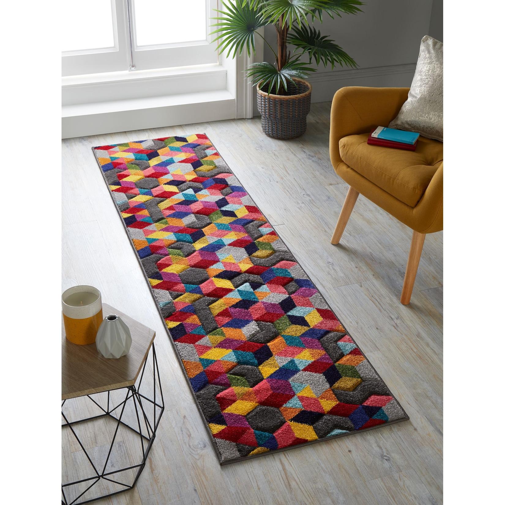 Läufer strapazierfähig Bunt 66 x 230 cm - MEON Kadima Design