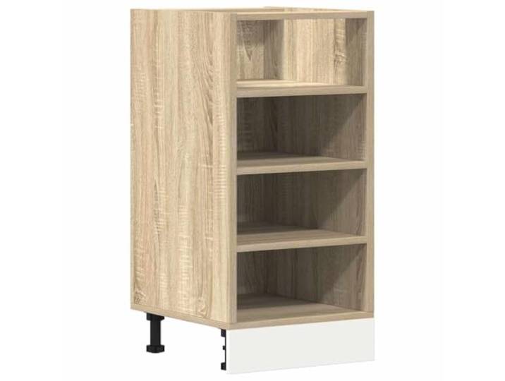 HKTMGDNG Küchen Unterschrank Riga Sonoma-Eiche 40x44,5x81,5 cm Kompakter Küchenschrank in Sonoma-Eiche Optik mit verstellbaren Füßen für optimale Raumnutzung in kleinen Küchen.