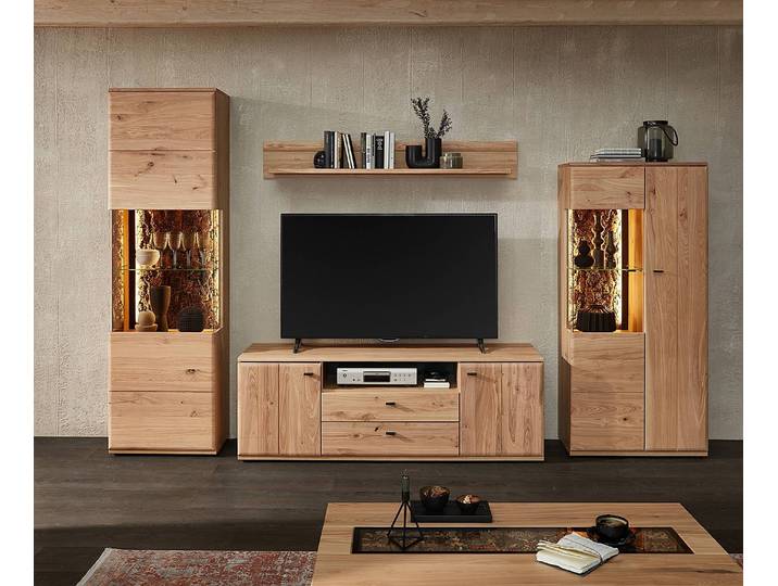 Tablette murale Frêne massif brossé Marron 150 x 22 x 24cm