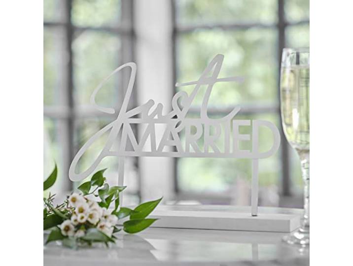 Ginger Ray Wit net getrouwd hedendaagse bruiloft tafel bord, zwart