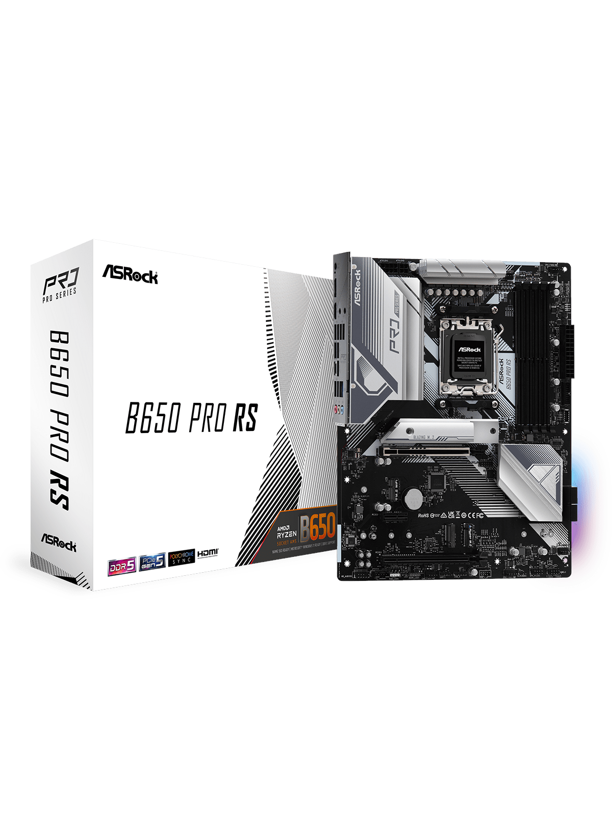 ASRock B650 Pro RS Mainboard - AMD B650 - AMD AM5 - DDR5 RAM - ATX