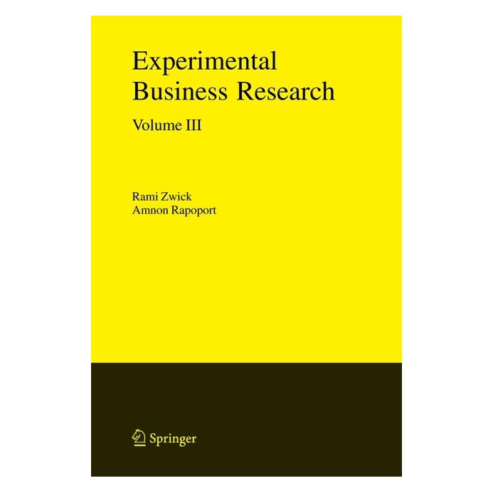 Springer Experimental Business Research (Englisch, Softcover, Amnon Rapoport, Rami Zwick) (55381467)