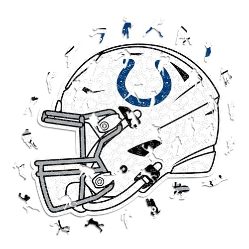 Iconic Puzzles Indianapolis Colts Helm Houten Puzzel met NFL-licentie 500 stuks
