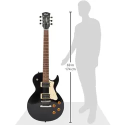 Cort Guitars Cort CR100 black (E-Gitarre, Polypropylen), Gitarre, Schwarz