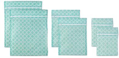 DII Aqua Lattice Set D Mesh Laundry Bag (Set of 6)