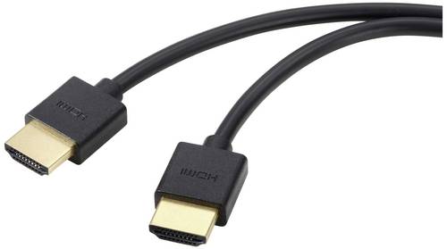 SpeaKa Professional HDMI Anschlusskabel HDMI-A Stecker, HDMI-A Stecker 1.00m Schwarz 8K UHD, Flexibel HDMI-Kabel SP-11004216