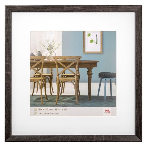 Walther Fiorito dunkelgrau 40x40 Holz inkl. Passepartout EF440D