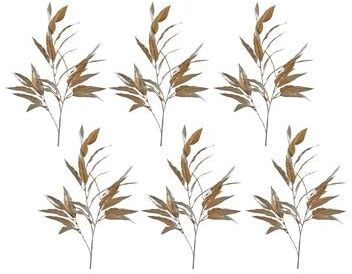 Melrose International Gold Long Blade Eucalyptus Leaf Spray (Set of 6)