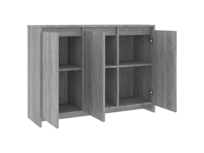 Buffet bas Sonoma gris - VIDAXL - Contemporain - Design - Aggloméré