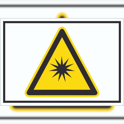 HB-Druck Achtung Optische Strahlung Symbol Aufkleber A0 (841x1189mm)