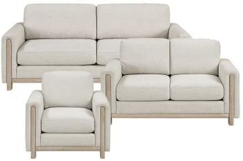Fremont & Park Kiva Textured Fabric 3-Piece Living Room Sofa Sets