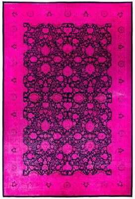 Overton "Overdyed One-of-a-Kind Hand-Knotted Area Rug - Pink - 12' 0"" x 18' 2"""