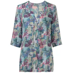 Modal-Tunika in Druck blau in Größe 48 von DW-Shop, Blau, 48