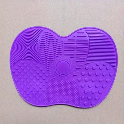 Uplifted Finds Silicone Makeup Brush Cleaning Scrub Pad purple
