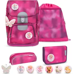Belmil Motion ergonomisches Schulranzenset 5tlg. - Shiny Pink Koffer24