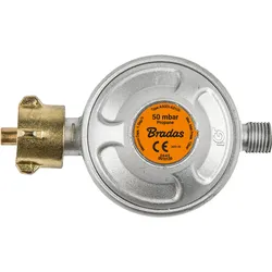Gasdruckregler 50 mbar mit Gewindeanschluss 1/4"L für Gasgrill RG A310-002 Bradas RG-A310-002