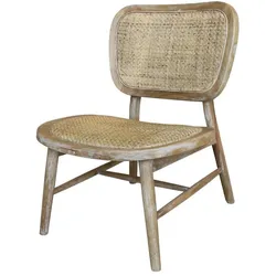 Chic Antique Stuhl mit Geflechtsitz, 78,5x60x62 cm