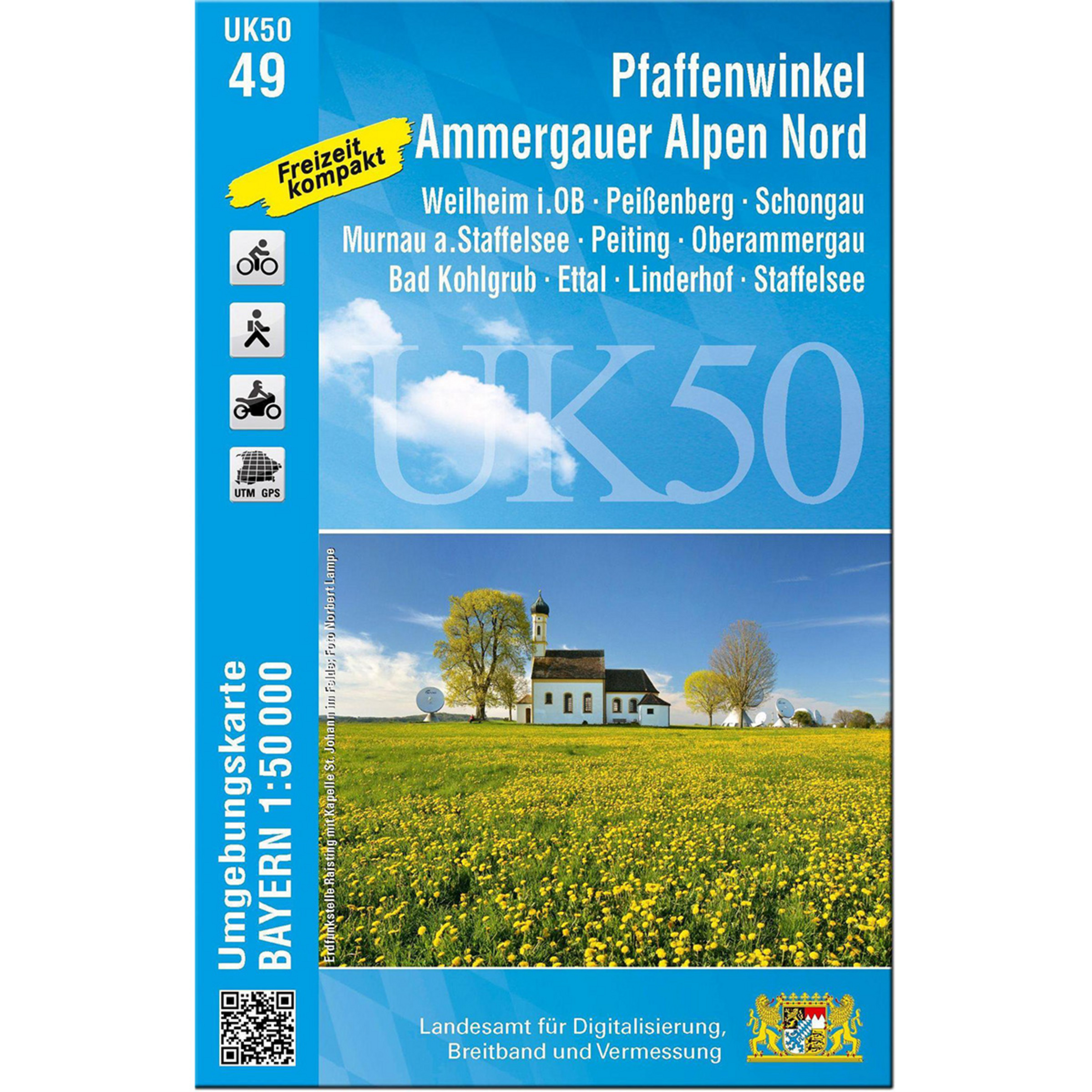 Landesamt Digitalisierung, Breitband, Vermessung UK 50-49 Pfaffenwinkel Ammergauer Alpen nördl. Tei Topografische Karten