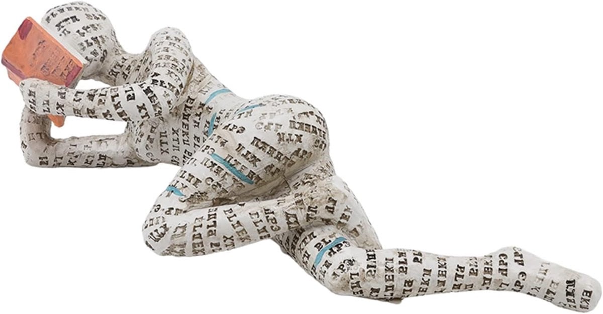 Modern abstract vrouw beeldje Denker sculptuur voor home decoratie