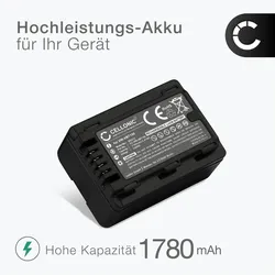 Cellonic Akku für Panasonic HC-V180, HC-V380, HC-V777, HC-VX870, HC-V110, HC-V160 (Kamera Akku), Kamera Stromversorgung, Schwarz