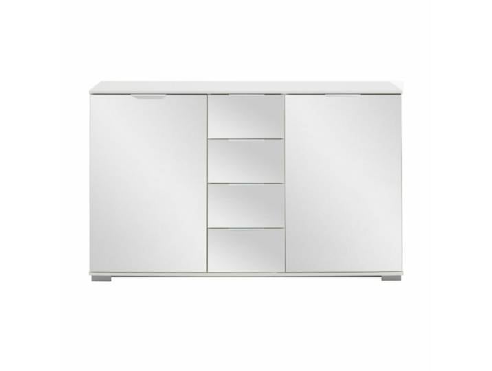 Wimex Easy Plus Kombikommode - Dekor weiß, Spiegelglas Modern