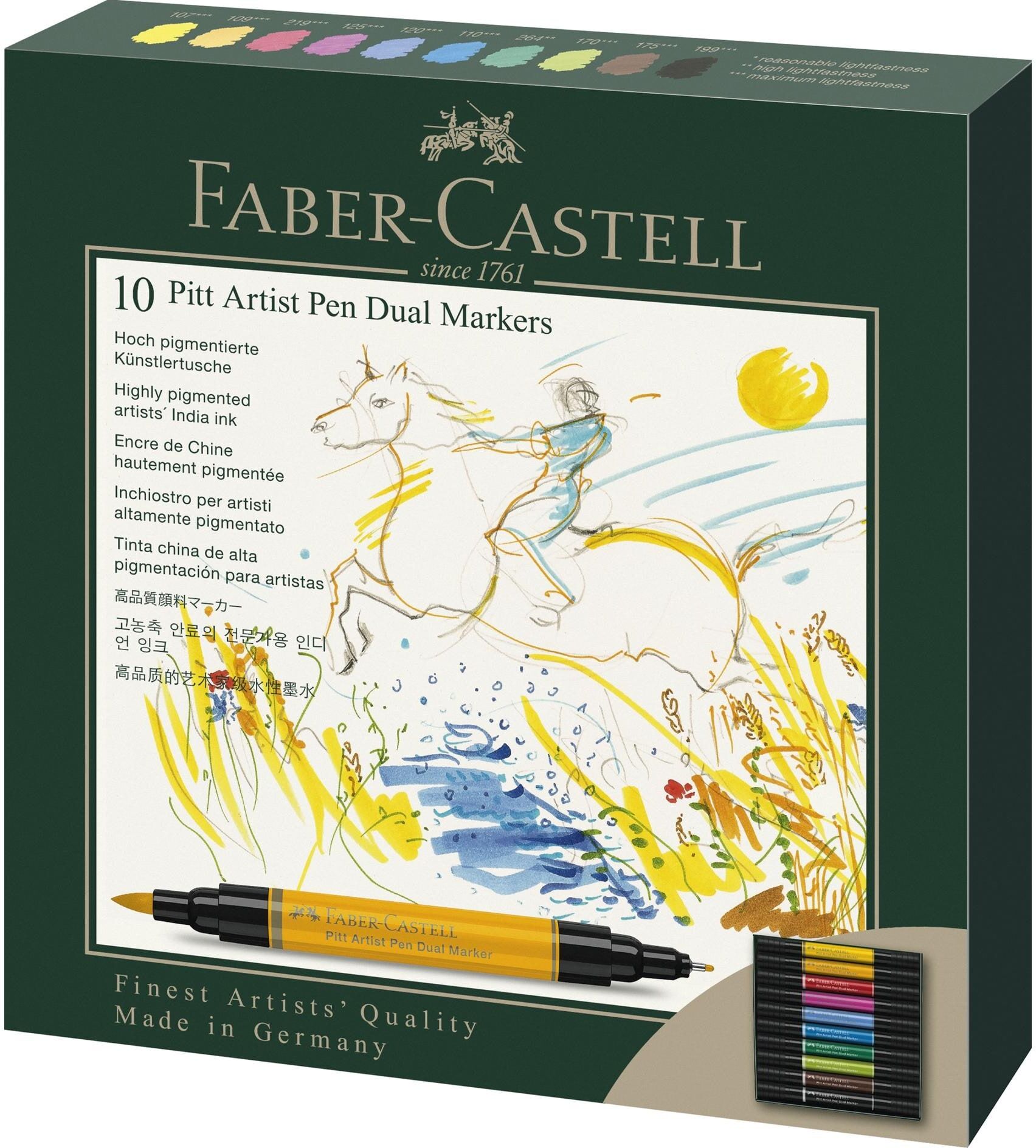 Filzstift FABER-CASTELL "Pitt Arti", bunt, Kunstfaser, Stifte, Filzstift bunt Einheitsgröße