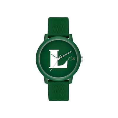Quarzuhr LACOSTE "LACOSTE.12.12", grün, Armbanduhren, Herren, Quarzuhr, Armbanduhr, Damenuhr, Herrenuhr, Silikonarmband, analog
