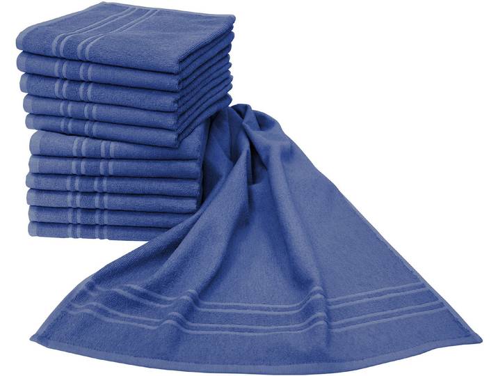 Handtücher DYCKHOFF Saphir Friseurhandtücher , blau (royal), B:47cm L:85cm, Frottier, Frottier, Handtücher, Handtücher, Farbecht und besonders strapazierfähig, 47x85 cm