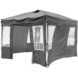 COSTWAY Pop-up Faltpavillon 300x300cm, höhenverstellbar, 4 Seitenwände, Tasche & Sandsäcke, Partyzelt tragbar