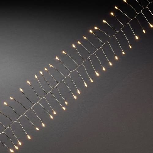 Konstsmide 1465-890 Micro-Lichterkette Innen batteriebetrieben Anzahl Leuchtmittel 60 LED Bernstein Beleuchtete Länge: 1m