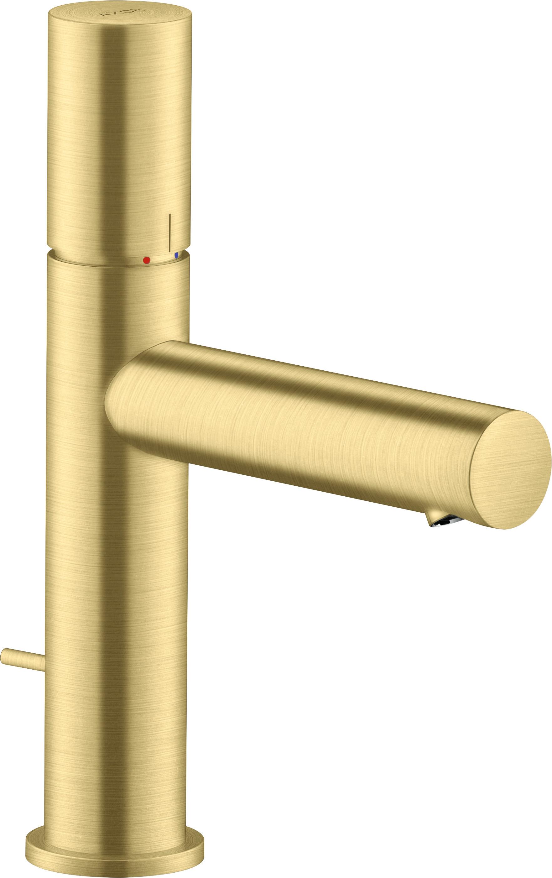 hansgrohe Waschtisch-Einhebelmischer 110 Axor Uno A 123mm, m Griff, ZugstAblGar, brush. br